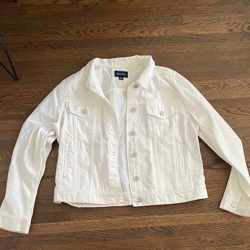 J Crew White Denim Jacket